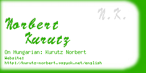 norbert kurutz business card